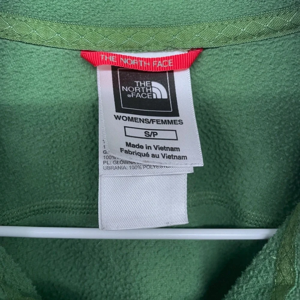 Green The North Face Full Zip‎ Fleece Jacket Womens Small Polyester Outdoors